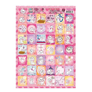 正版授權 瑪莉貓貼紙 獎勵貼紙 迪士尼卡通貼紙 兒童文具【小胡玩具(電子發票)】