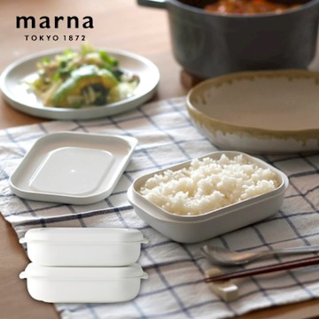 MARNA 日本可微波米飯冷凍保鮮盒-長方形款(小)2入