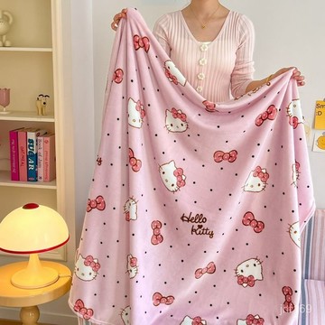 💕臺灣出貨💕三麗鷗牛奶絨毛毯庫洛米兒童被子辦公室午休空調披肩毯子沙髮蓋毯 AIC4