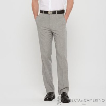 ROBERTA諾貝達 男裝 極簡的品味 淺灰色時尚西褲 (平口款式)