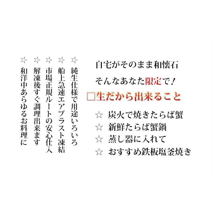 特大 生たらば蟹 800ｇ シュリンク １肩 たっぷり ２〜３人前