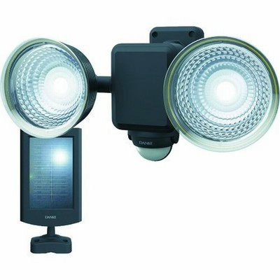 ダンケ １．３Ｗ×２灯 フリーアーム式ＬＥＤソーラーセンサーライト 1台