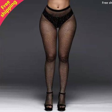 歐美網襪帶鉆打底襪 plus size stockings fat ladies leggings