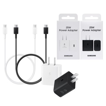 【Samsung 三星】新款25W快充組-支援S25 S24系列 (內含原廠T2510盒裝旅充頭+三星製造雙Type C線)