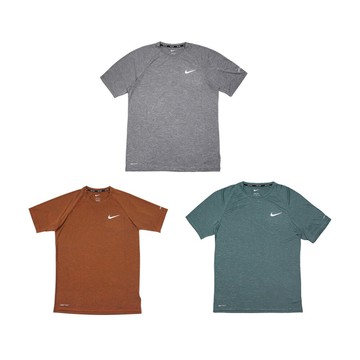 NIKE NEW HEATHER 成人男性短袖防曬衣 NESSB658-001深灰/339藍綠/814橘