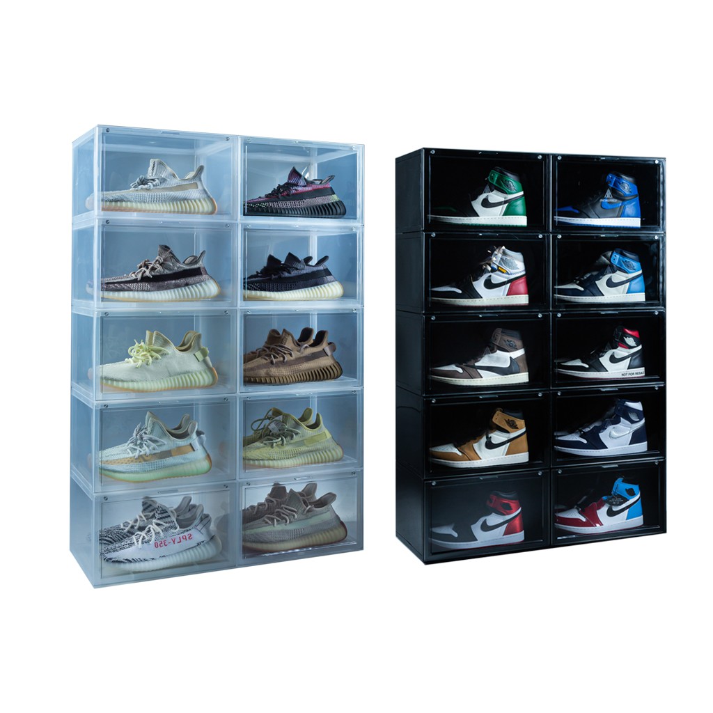 SNEAKER MOB SNEAKER BOX V3 磁吸 側開 球鞋盒 透明 曜石黑 防塵 全時抗UV【高冠國際】