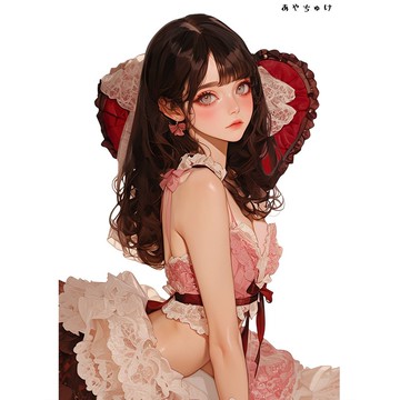 【12月新作6】07-111-0197 人物貼紙 性感情人節女孩