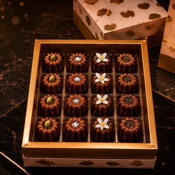 🚚快速出貨🚚 2026八方來財!!【甜盒子Pâtisserie S.】可麗露 16入禮盒-豹紋玫瑰金禮盒+禮袋