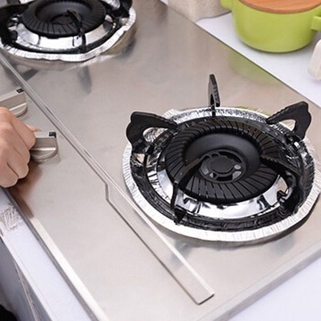 錫箔紙 防油墊 防油紙 防油鋁箔紙 鋁箔紙 瓦斯爐錫箔墊 瓦斯爐隔離墊 錫箔清潔墊 防汙 瓦斯爐錫箔清潔墊(十片)【J160】MY COLOR