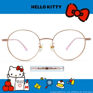 HELLO KITTY▪︎經典｜洛可可謬思 圓框眼鏡｜粉藕色