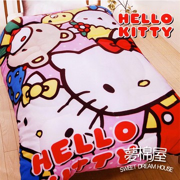 ☆夢棉屋☆ Hello Kitty 搖粒絨刷毛暖暖被-歡樂同好會 台灣製造 品質有保障