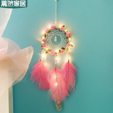 【賀賀商店】台灣現貨 花樣年華捕夢網風鈴掛飾女生臥室裝飾創意生意禮物夢網禮品XR070(貨號358)