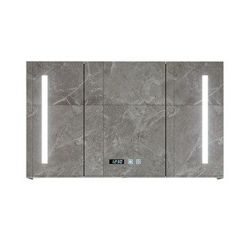 浴室智能鏡柜單獨掛墻式收納一體柜衛生間洗漱鏡實木帶置物架帶燈[DD150110]