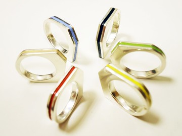 DEFEND RING 彩色琺瑯戒指 設計師經典商品 男戒 女戒