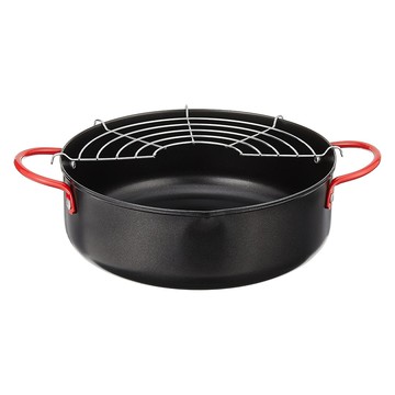 My Cook 晶瓚 電磁爐適用 天婦羅油炸鍋  21cm  黑色  1個