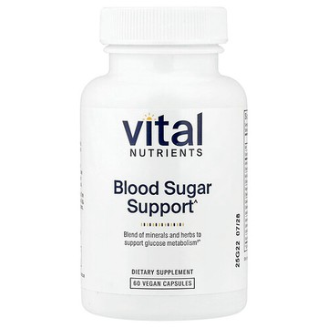 Vital Nutrients, 血糖支援，60 粒全素膠囊