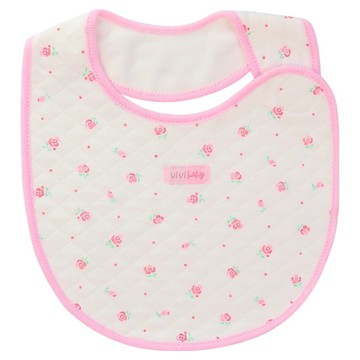 vivibaby 玫瑰花園圍兜  1個  1個裝  粉色