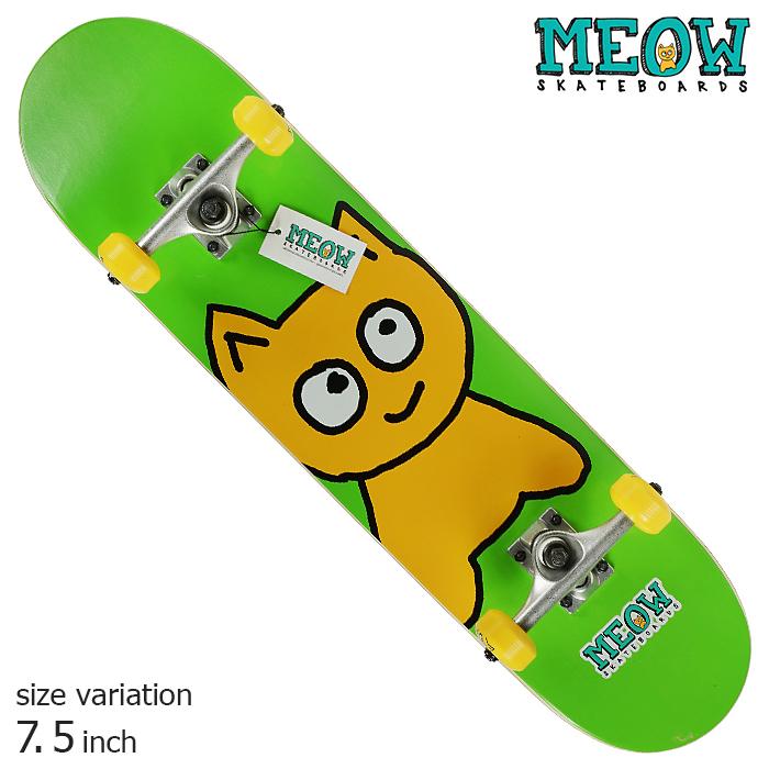 MEOW BIG CAT COMPLETE GREEN 7.5 inch ミャオ コンプリートデッキ 