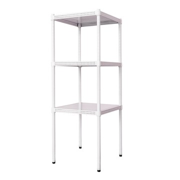 【dayneeds】極致美學 45x45x120公分 三層烤漆白沖孔層架