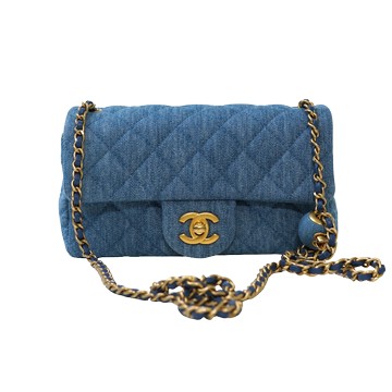 CHANEL MINI FLAP COCO20 牛仔金球