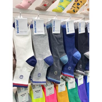 vividcolor韓國東大門可愛笑臉中筒短襪秋季吸汗運動男士棉襪新品