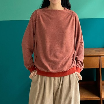 超軟細羊毛絨感細條紋上衣534169