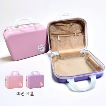 可愛貓掌 行李化妝箱 (14吋) / 行李箱 化妝箱 登機箱 密碼鎖 化妝包