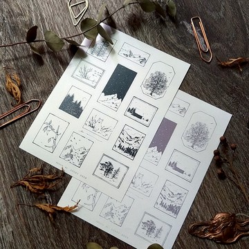 割型貼紙 - 山裡的日子 // 白狐說