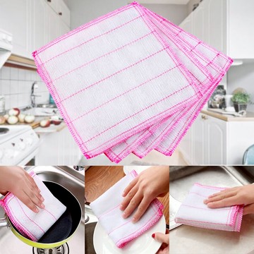 集美廚房棉紗吸水不掉毛抹布不沾油洗碗布洗碗巾去污清潔布百潔布