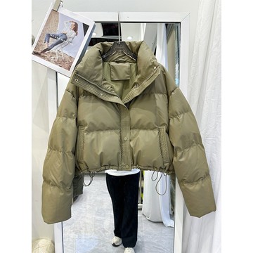 軒尼-pu皮羽絨棉服女短款年棉衣麵包服小個子棉襖外套防寒新款