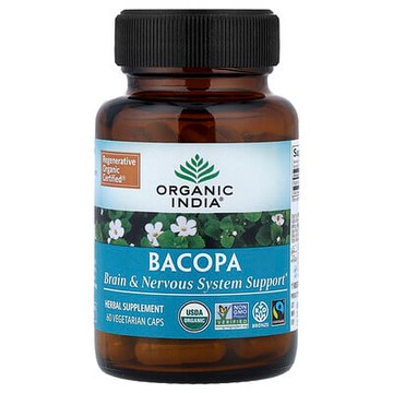Organic India, Bacopa, 60 Vegetarian Caps (350 mg per Capsule)