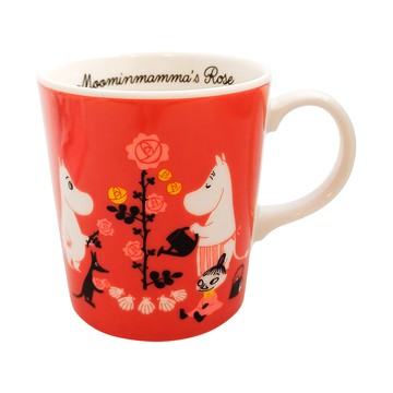yamaka 山加商店 MOOMIN 馬克杯 陶瓷 9.5x9cm 300ml 日本原產  紅色  1個