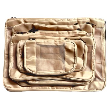 FIFISOO 可伸縮進口行李收納袋 6件組 - 抹茶奶  43x31x11.5cm;33x25x11.5cm;26x21x11.5cm;33x18x11.5cm;25x11x11.5cm;18x11x11.5cm