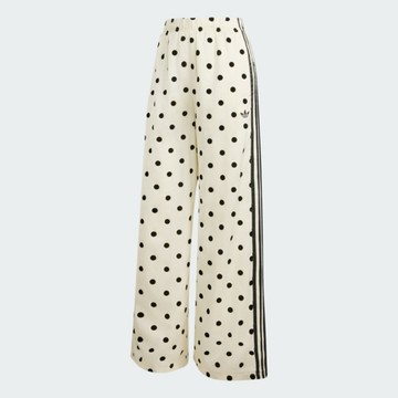 Adidas 愛迪達 Wide Leg Pants KV1168 女 長褲 運動長褲 休閒長褲 米 亞版 復古 圓點