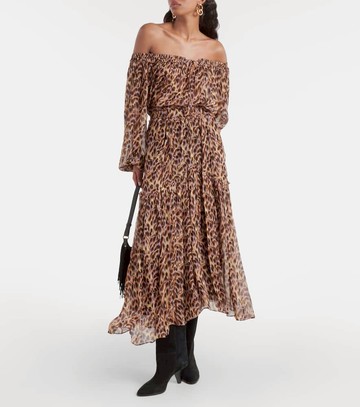 Marant Etoile Vutti printed off-shoulder blouse