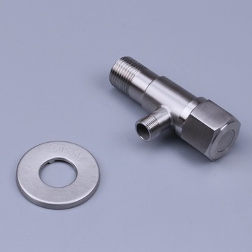 、不銹全銅冷熱伐全角閥三角閥2不銹鋼角伐通用一進304加厚出長加