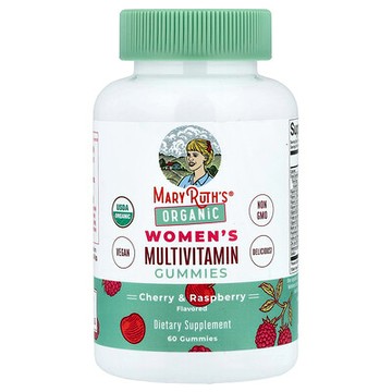 MaryRuth's, 有機女性多維生素，櫻桃和樹莓味，60 粒軟糖