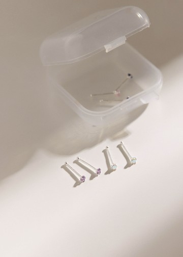 小彩鑽養耳棒・純銀耳環「贈收納盒」