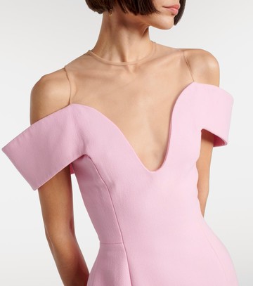 David Koma Virgin wool crêpe minidress
