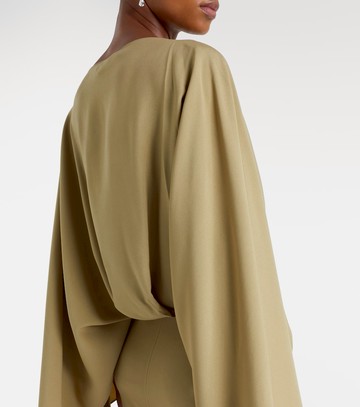 Taller Marmo Eolia draped crêpe cady gown