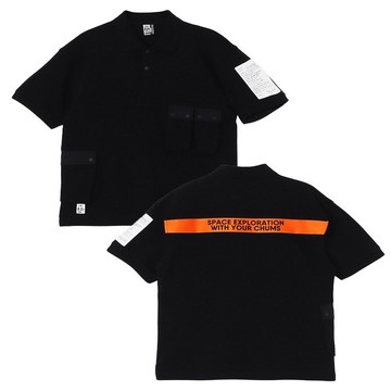 CHUMS 男女款 Space Polo Shirt短袖POLO 黑色_CH021236K001