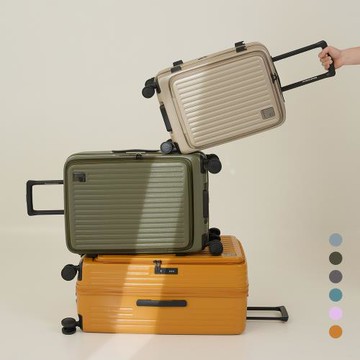 【金安德森】24吋 Traveler 前開式頂規Hinomoto靜音輪行李箱-多色任選