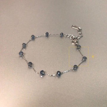 🎆限時下殺🎆Vintage 古着 | Silver - Thread Blue Beads 银线蓝珠不掉色手链 手鏈