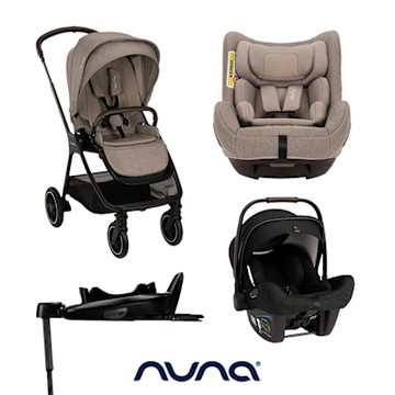 荷蘭nuna-TRIV next(雪松棕)+ PIPA next提籃汽座+TODL next汽座(雪松棕)+BASE next ISO FIX旋轉底座(Yahoo! 限定)