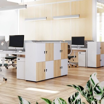 辦公櫥櫃 辦公家具文件櫃矮櫃儲物櫃標簽式收納櫃子檔案保密資料櫃帶密碼鎖S070快速出貨