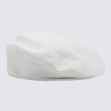 Dolce & Gabbana White Gabardine Flat Cap