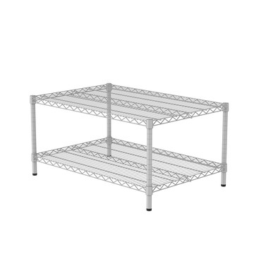 (組合) 特力屋 烤漆二層架 白色 90x60x45cm