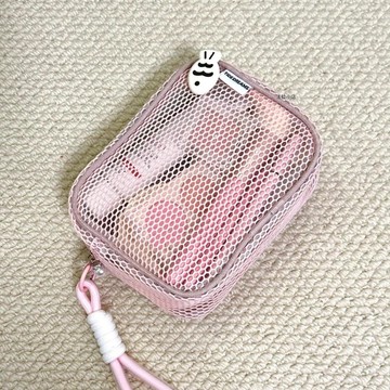 『台灣現貨』 化妝包 隨身化妝包 補妝包 收納包 小物收納 i人的隨身小包！多巴胺網紗化妝包女大容量便攜式收納外出洗漱