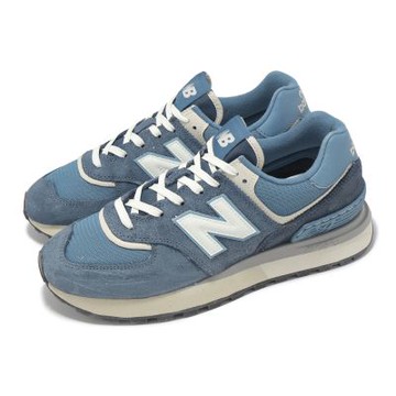 New Balance 休閒鞋 574 男鞋 女鞋 藍 白 麂皮 復古 經典 NB U574LGDI-D