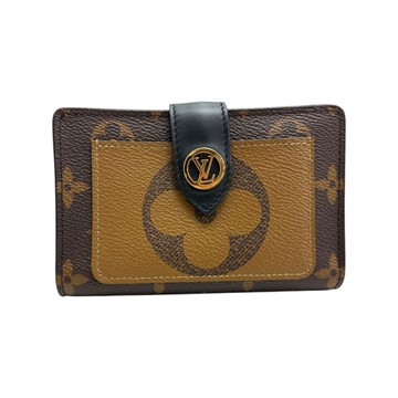 LOUIS VUITTON LV 路易威登 棕色 原花帆布 Juliette 扣式短夾 M69432 【二手名牌BRAND OFF】